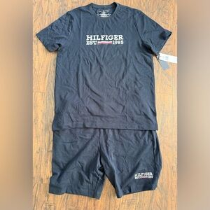 Tommy Hilfiger Navy Tagged Tee and Shorts Set